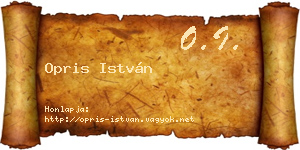 Opris István névjegykártya